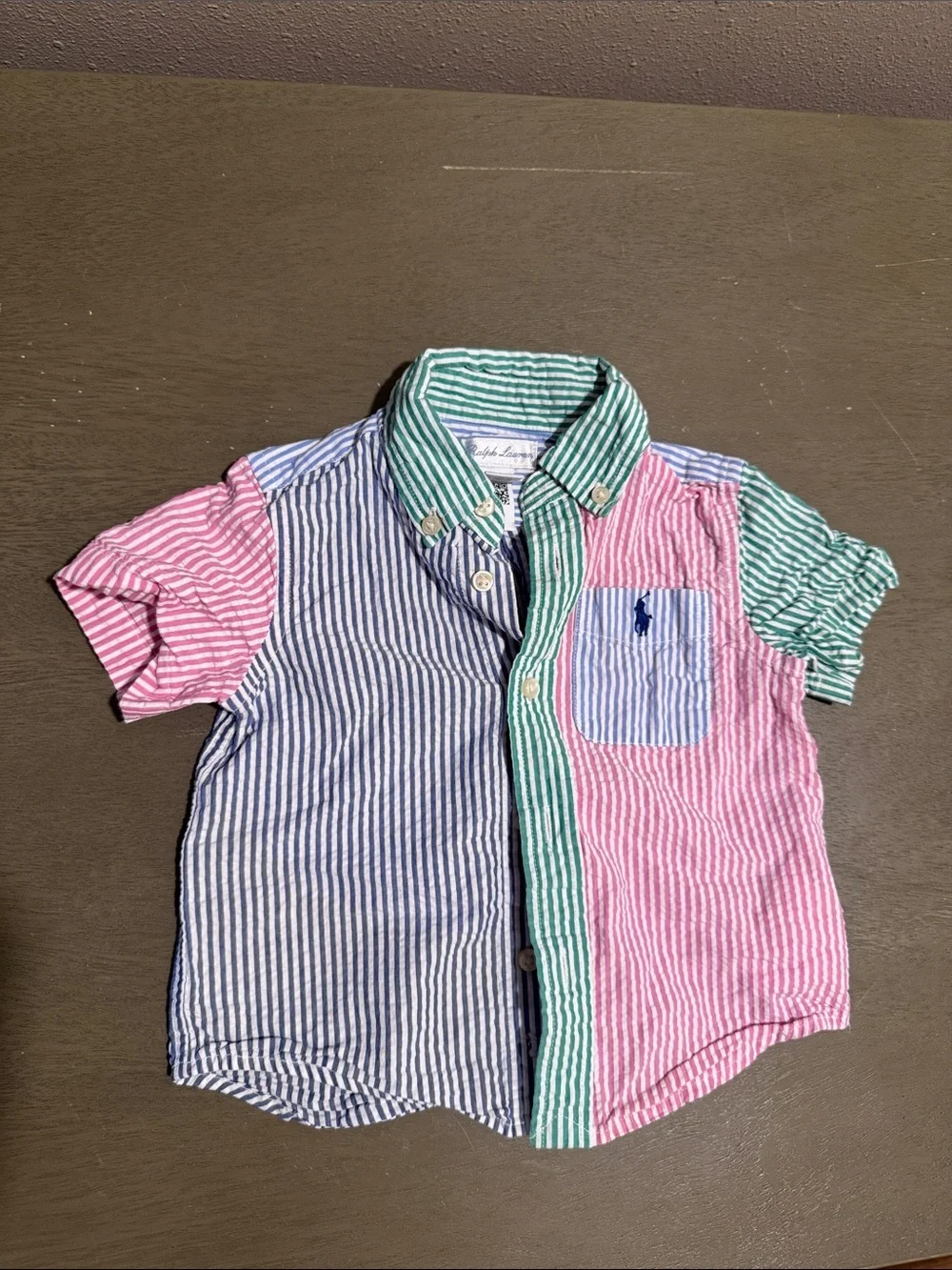 Polo by Ralph Lauren Multicolor Seersucker Striped Button-Down Shirt